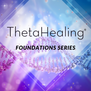 ThetaHealing®️ Foundations series banner with energy pattern background