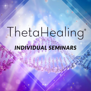 ThetaHealing® Seminars (individual session) banner with energy healing related imagery