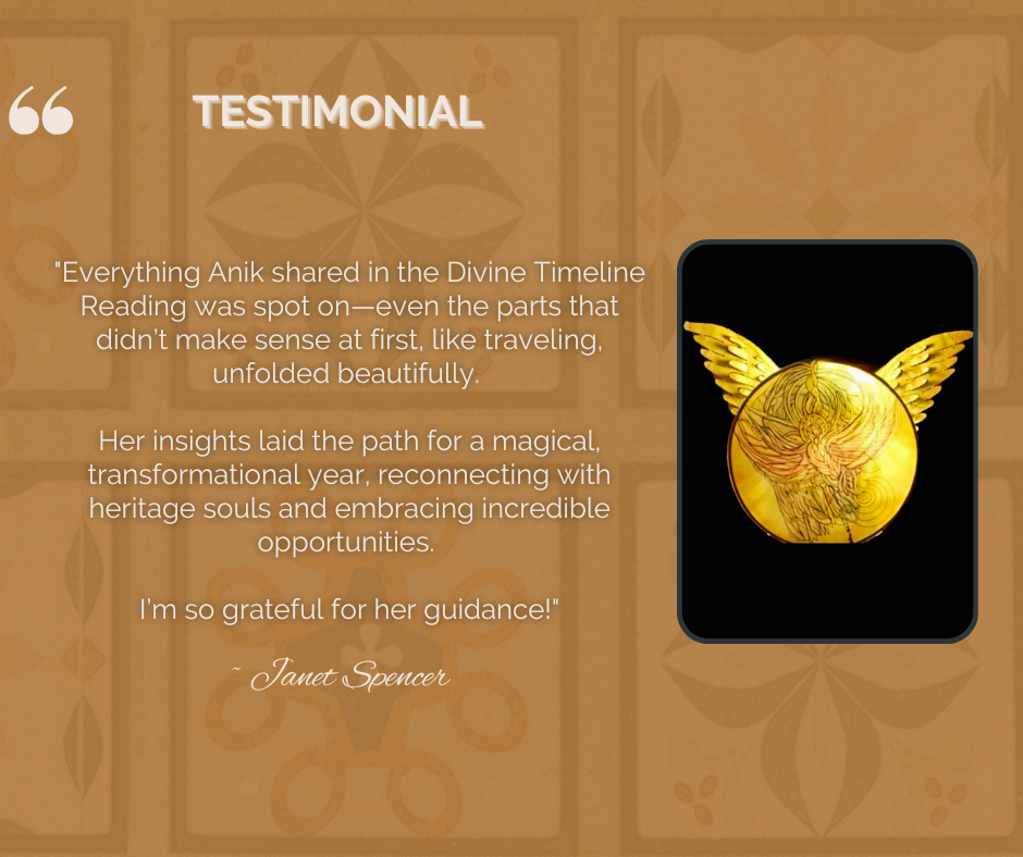 Divine Timeline Reading Testimonial image - Janet Spencer